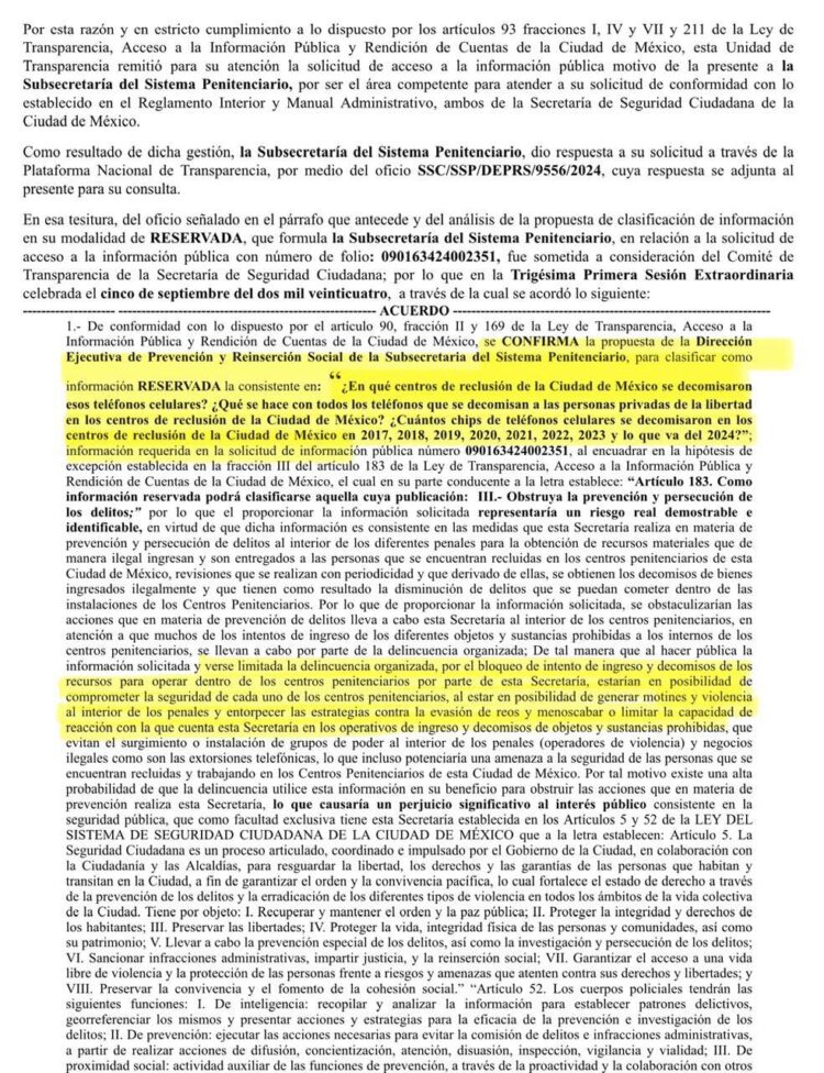 Extorsión telefónica desde penales, sin información pública en CDMX