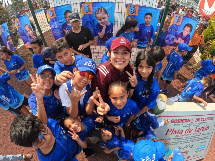 Inauguran en Tláhuac pista de tartán, niñas, niños y jóvenes los más beneficiados
