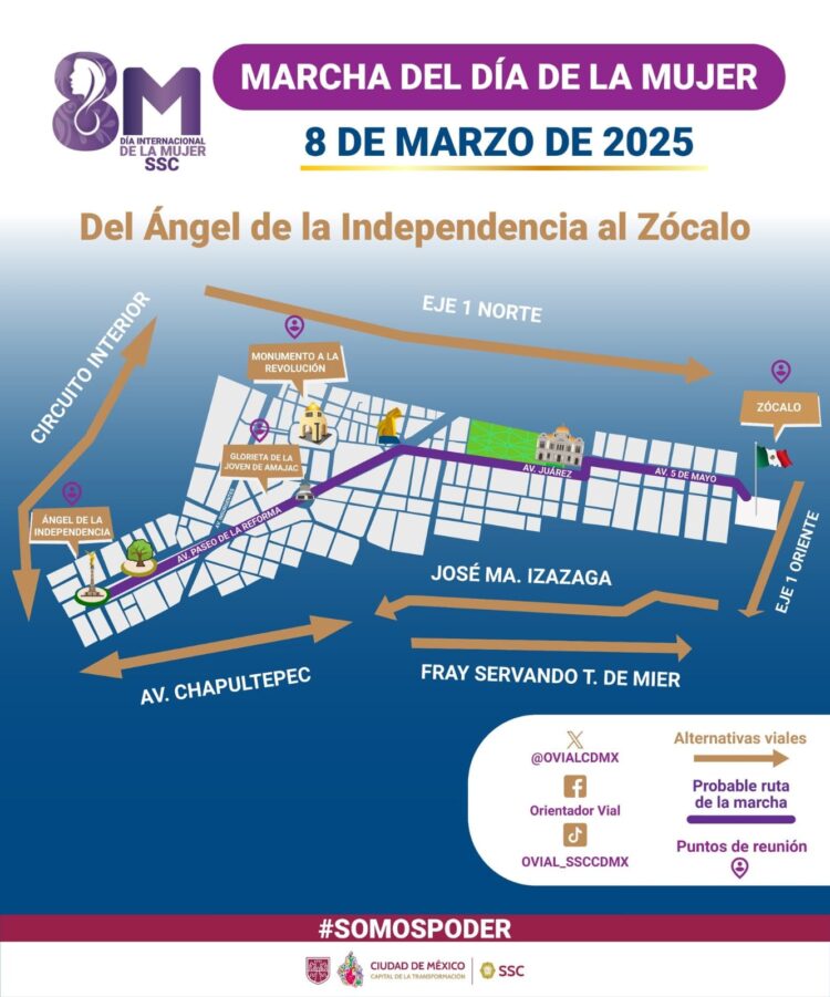 Despliegan 800 mujeres policías para marcha del 8M