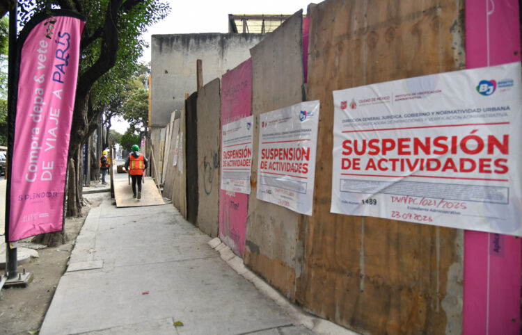 Alcaldía Benito Juárez clausura nuevamente obra irregular en División del Norte