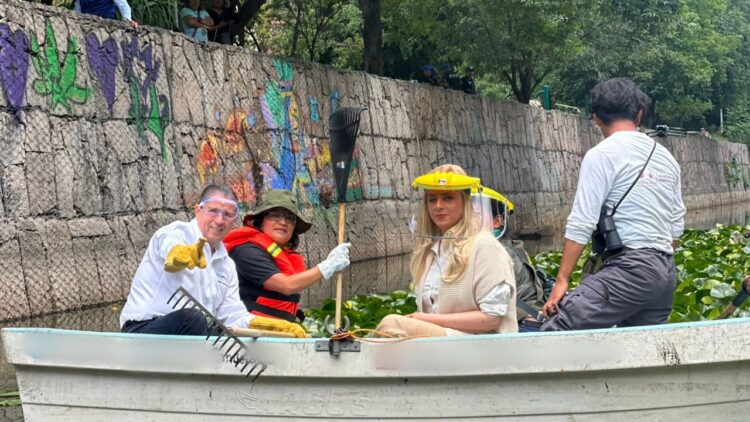 Encabezan alcaldes de Coyoacán e Iztapalapa, limpieza de Canal Nacional