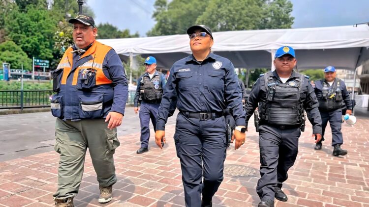 REALIZA ESCUDO COYOACÁN Y PROTECCIÓN CIVIL RECORRIDO DE SEGURIDAD EN CENTRO HISTÓRICO